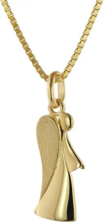 trendor 39630 Engel-Anhänger Gold 333 (8 Karat) mit vergoldeter Kette