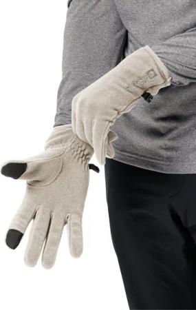 Jack Wolfskin Real Stuff Glove Fleece-Handschuhe XL beige,grey seal
