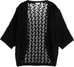 TOM TAILOR Damen Loose Fit Bolero Cardigan, schwarz, Uni, Gr. M