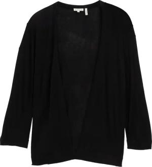 TOM TAILOR Damen Plus Size - Basic Cardigan, schwarz, Uni, Gr. 50