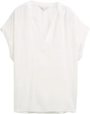 TOM TAILOR Damen Loose Fit Bluse, weiß, Uni, Gr. 40