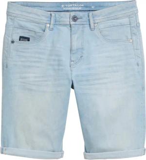 TOM TAILOR Herren TTJOSH Regular Slim Jeans Shorts mit Stretch, blau, Uni, Gr. 36