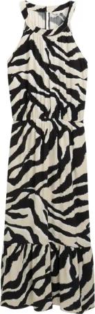 TOM TAILOR Damen Neckholder Maxi-Kleid, braun, Gemustert, Gr. 44
