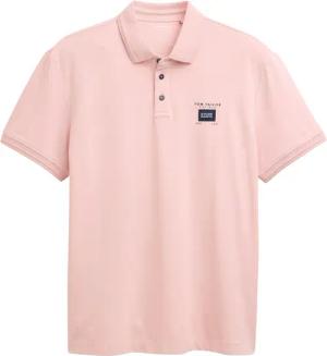 TOM TAILOR Herren Piqué Poloshirt mit Stretch, rosa, Uni, Gr. L
