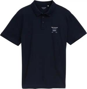 TOM TAILOR Herren Piqué Poloshirt mit Stretch, blau, Uni, Gr. M