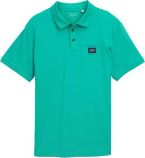 TOM TAILOR Herren Piqué Poloshirt mit Stretch, grün, Uni, Gr. M
