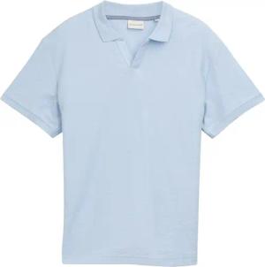 TOM TAILOR Herren Jersey Poloshirt, blau, Uni, Gr. M
