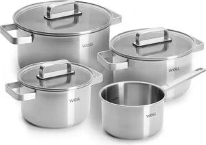 WOLL Topf-Set "Steel", Edelstahl, (Set, 7 tlg.), hochwertiger, korrosionsbeständiger Edelstahl