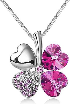 Schmuck-Elfe Kette mit Anhänger Kleeblattanhänger Nelke