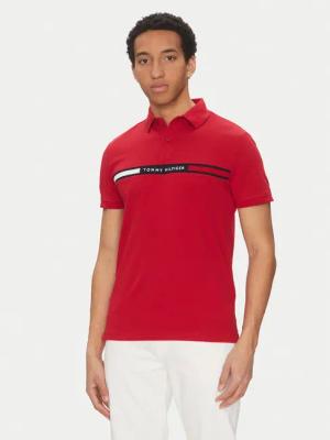 Tommy Hilfiger Poloshirt Chest Insert MW0MW38130 Rot Regular Fit