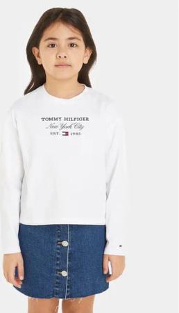 Tommy Hilfiger Bluse KG0KG07643 M Weiß Regular Fit