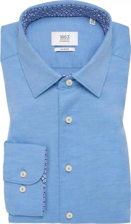 SLIM FIT Hemd in mittelblau unifarben