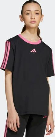 ADIDAS T-Shirt Kinder Baumwolle - schwarz/rosa