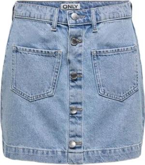 ONLY Sommerrock Mit Knopfleiste & Praktischen Taschen - Trendy ONLAMAZING HW SKIRT TAI DNM NOOS