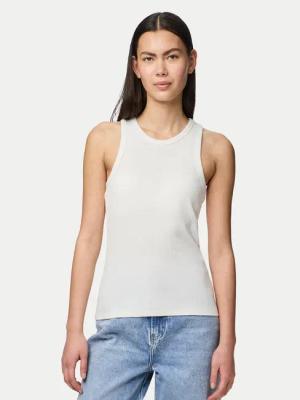 Pieces Top Ruka 17133673 Weiß Slim Fit