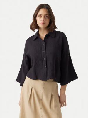 Vero Moda Hemd Natali 10279685 Schwarz Standard Fit