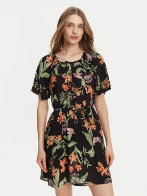 Roxy Sommerkleid ERJWD03869 Schwarz Regular Fit