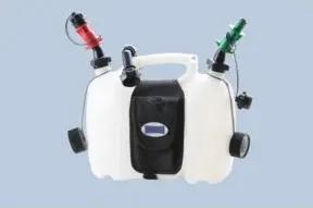 Hünersdorff Doppelkanister PROFI 6+3 L, HD-PE natur mit Satteltasche + Einfüllsysteme