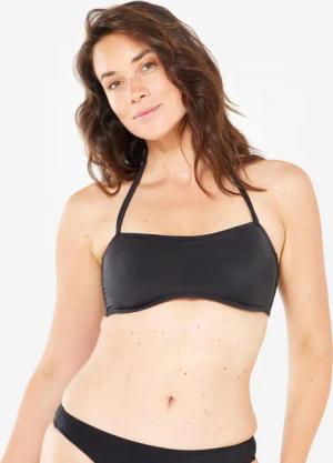 Bikini-Oberteil Damen Bandeau herausnehmbare Cups - Laura schwarz
