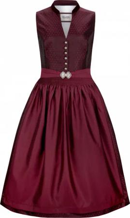 Dirndl Lucille (bordeaux, Gr. 44) von Stockerpoint Heimatgwand für Damen, 100% Polyester