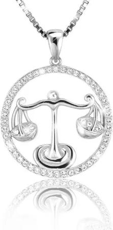 PAVELS Kette mit Anhänger Shine Waage, Elegante Sternzeichenkette für die Waage