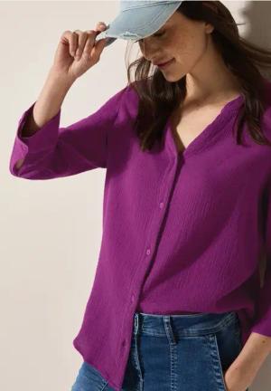 Cecil Damen Musselin Bluse in Pink, Gr: M