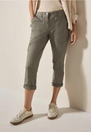 Cecil Damen 7/8-Hose im Cargo-Look in Braun, Gr: 26