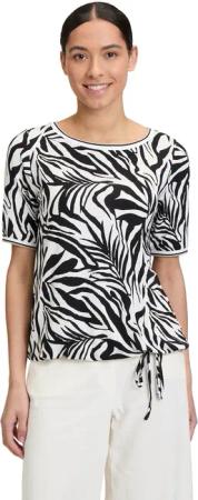 Betty Barclay Kurzarmshirt "Betty Barclay Casual-Shirt mit Tunnelzug", (1 tlg.), Rippbündchen