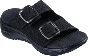 Skechers Keilpantolette "GO WALK ARCH FIT 2.0 SANDAL-DESTINED", Sandale, Pool Slides, Sommerschuh mit Goga Mat Fußbett