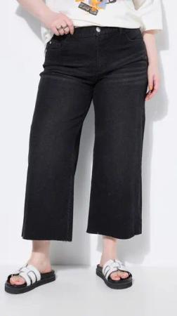 Studio Untold Culotte Jeans-Culotte Wide Legs 5-Pocket cutted Saum