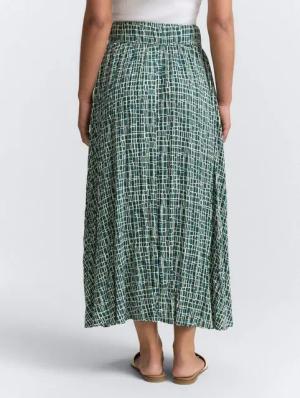 TOM TAILOR Sommerrock High Waist Midi-Rock aus Viskose