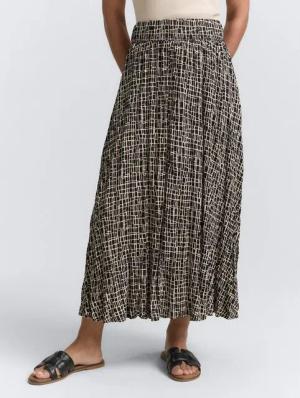 TOM TAILOR Sommerrock High Waist Midi-Rock aus Viskose