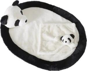 vertbaudet Schmusetuch Baby-Geschenkset: Schmusetuch + Babydecke, Panda