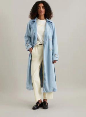 Denim-Trenchcoat relaxed