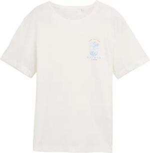 TOM TAILOR Herren T-Shirt mit Print, weiß, Uni, Gr. XL