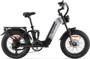 DOTMALL E-Bike Cityrad 20*4 Zoll Elektrofahrrad, 250W 48V20Ah Vollfederung, Shimano 7-Speed