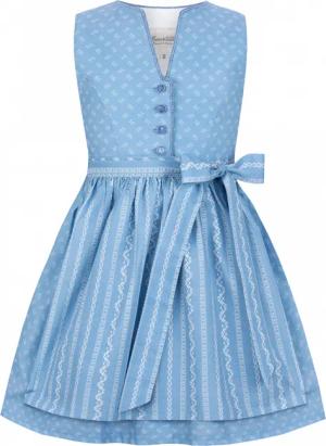 Kinderdirndl Leni (hellblau, Gr. 146-152) von Stockerpoint Trachtenkids für Unisex, 100% Baumwolle