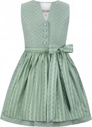 Kinderdirndl Leni (salbei, Gr. 86-92) von Stockerpoint Trachtenkids für Unisex, 100% Baumwolle