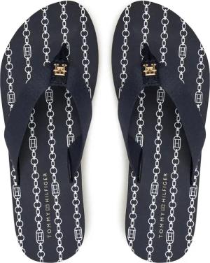 Tommy Hilfiger Zehentrenner Th Chain Print FW0FW08514 Dunkelblau