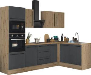 KOCHSTATION Winkelküche "Florida, Stellbreite 270x165 cm", wahlweise mit E-Geräten, mit Softclose für Türen und Schubkästen