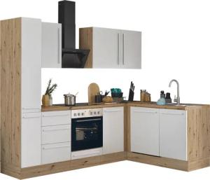 KOCHSTATION Winkelküche "Florida, Stellbreite 250x165 cm", wahlweise mit E-Geräten, mit Softclose für Türen und Schubkästen