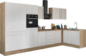 KOCHSTATION Winkelküche "Florida, Stellbreite 370x175 cm", wahlweise mit E-Geräten, mit Softclose für Türen und Schubkästen