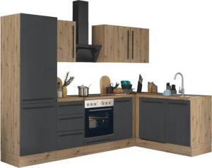 KOCHSTATION Winkelküche "Florida, Stellbreite 280x165 cm", wahlweise mit E-Geräten, mit Softclose für Türen und Schubkästen