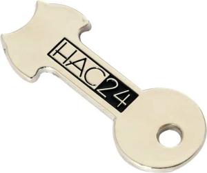 HAC24 Schlüsselanhänger Einkaufswagenchip Einkaufchip Abziehbarer Einkaufswagenlöser (1-tlg), Metall, Löst Einkaufswägen ohne Münze oder Chip