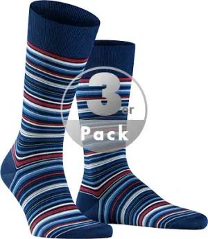 Falke Herren Socken blau Baumwolle & Mix Gestreift
