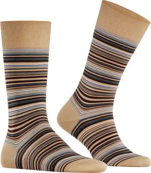 Falke Herren Socken beige Baumwolle & Mix Gestreift