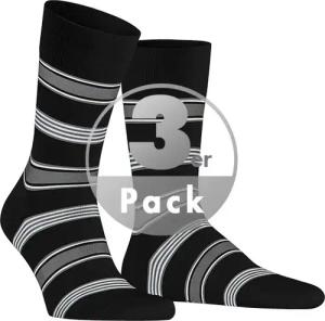 Falke Herren Socken schwarz Baumwolle & Mix Gestreift