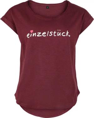 Sprüche T-Shirt - Einzelstück - S bis XXL - für Damen - Größe XXL - weinrot