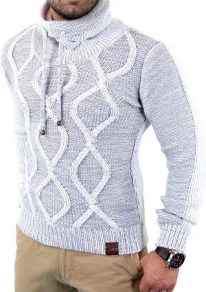 Reslad Strickpullover Reslad Herren Strickpullover Grobstrick Rollkragen Winter Pulli Männer (1-tlg) Strick-Pulli Männer Rollkragenpullover