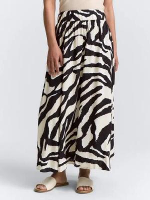 TOM TAILOR Sommerrock High Waist Midi-Rock aus Viskose